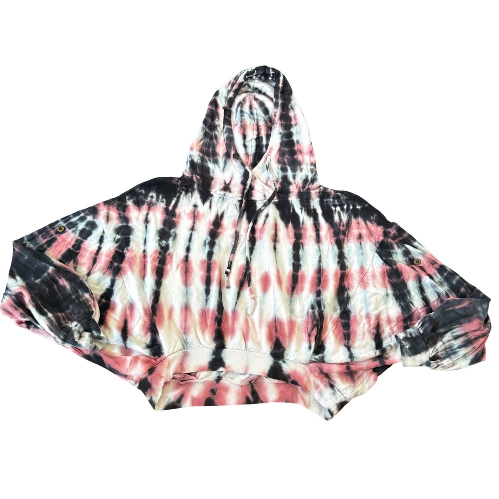 Young Fabulous & Broke Tie Dye Hoodie S/M Oversized Boho Dolman Sweatshirt